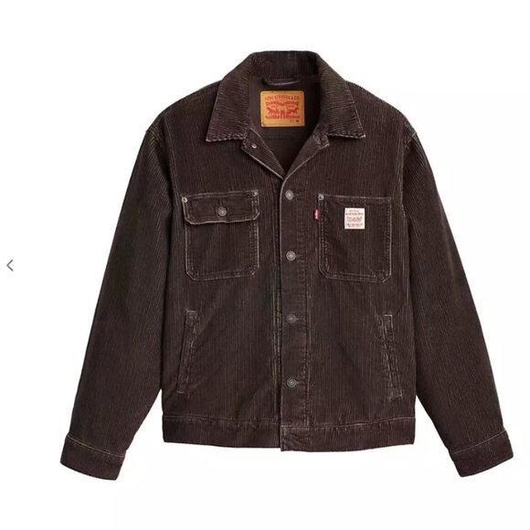 Levi's Other - Levi's Corduroy Sunrise Trucker Jacket in Black Coffee Dark Brown NWT